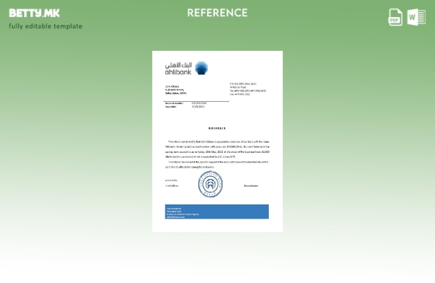 Референтен шаблон за банка во модерен стил Катар Ахли